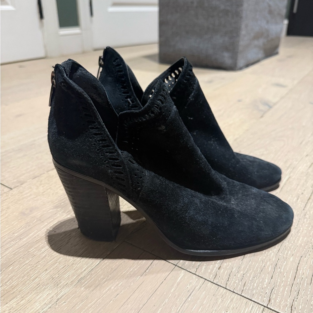 Vince Camuto Black Suede Heeled Boots